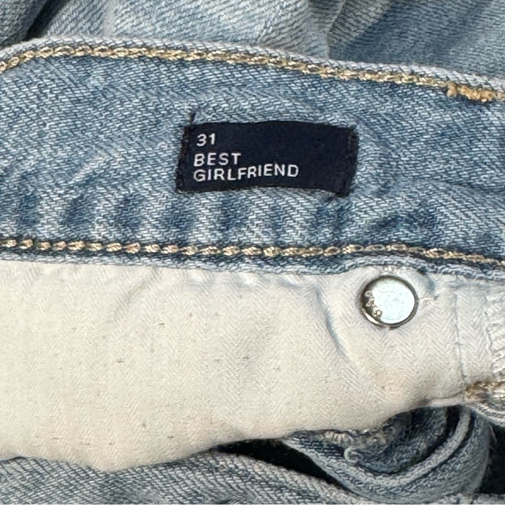 GAP Blue Boyfriend Jeans Relaxed Fit Distressed - Picture 4 of 6